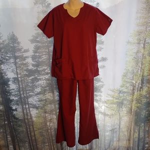 Butter-Soft Bergundy Scrub Uniform